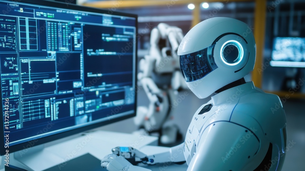 A roboticist designing AI driven robots for autonomous disaster relief, high-tech emergency response center with real-time disaster data, High-tech style A roboticist designing AI driven robots for autonomous disaster relief, high-tech emergency response center with real-time disaster data, High-tech style
