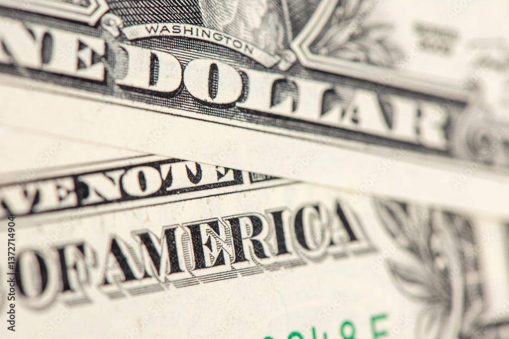 Nahaufnahme von einem US-Dollarschein für einen Dollar