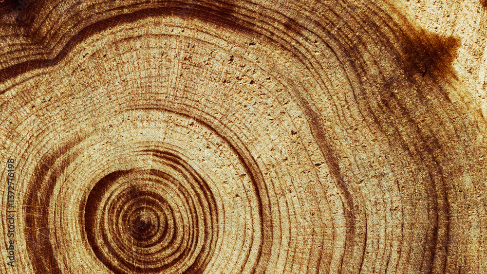 Wood pattern, detailed view of wooden texture with natural tree rings of juniper, banner, eco textures earthy tones, dark color, Macro trend, nature growth patterns and organic beauty of material