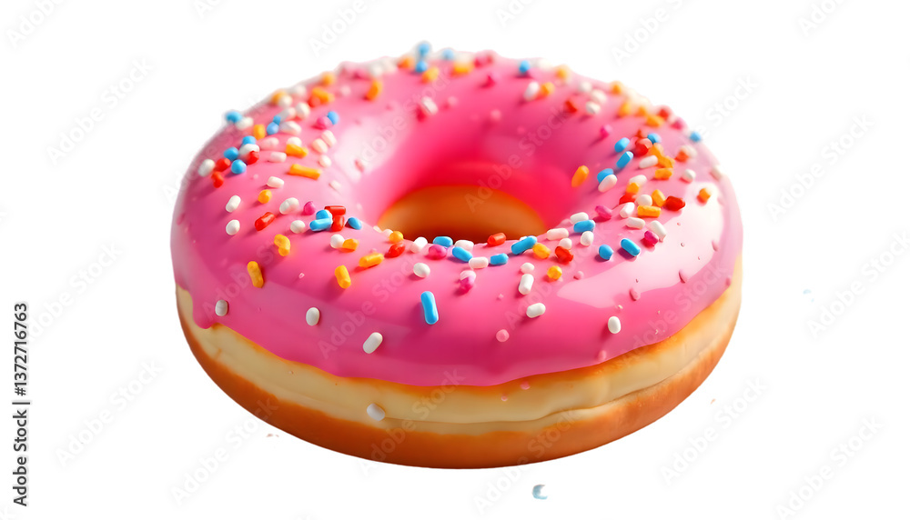 colorful donut on transparent background generated in ai