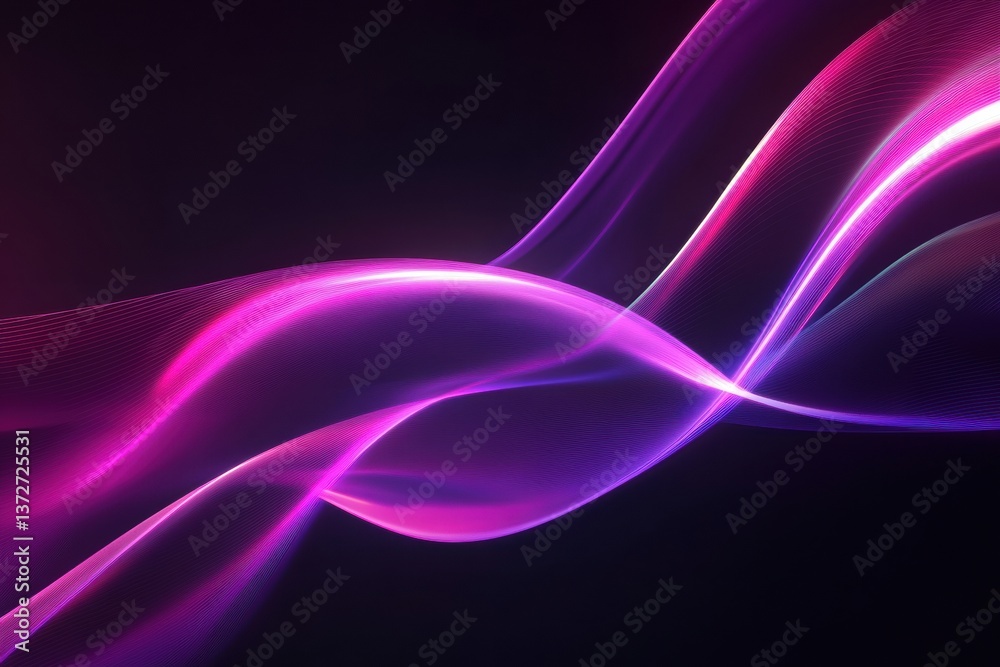 Dynamic futuristic design with glowing neon lines curving through dark abstract space in an elegant minimalist style Dynamic futuristic design with glowing neon lines curving through dark abstract space in an elegant minimalist style