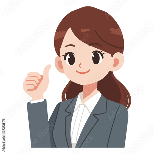 vector businessman giving thumbs up