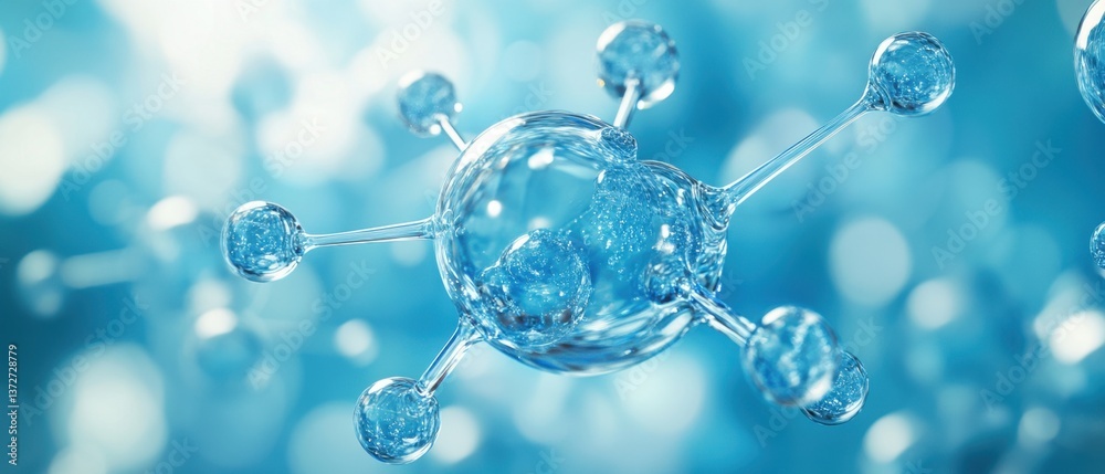 Abstract molecular structure in blue tones showcasing scientific and medical research with a clean and modern design perfect for pharmaceutical and healthcare industries Abstract molecular structure in blue tones showcasing scientific and medical research with a clean and modern design perfect for pharmaceutical and healthcare industries