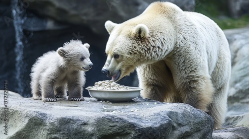 Feeding Young: How do mother bears teach their cubs to find and select appropriate foods?