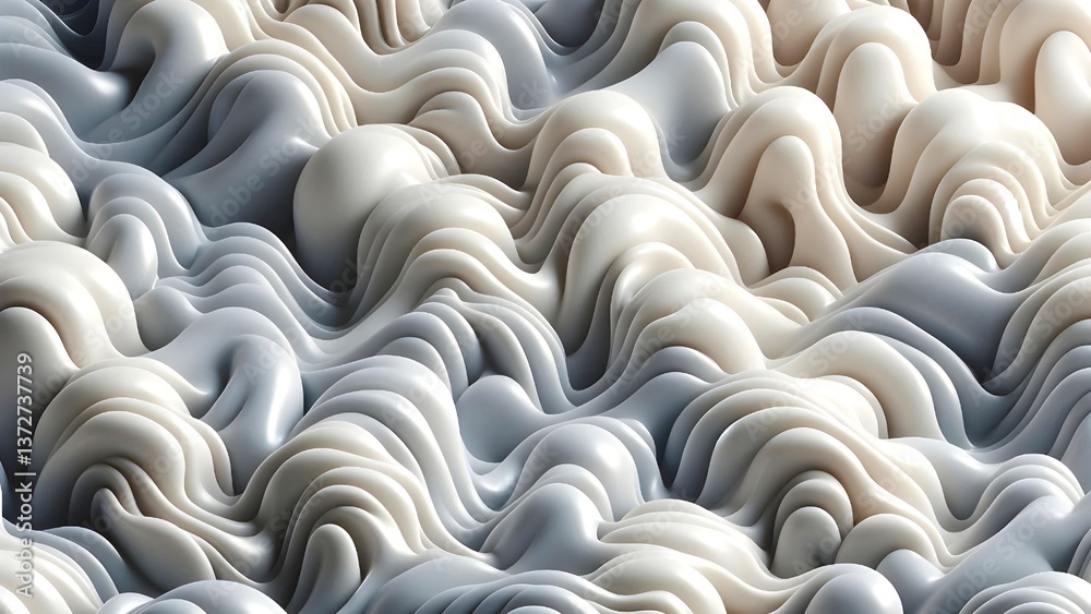 Obraz premium High-Resolution Abstract Liquid Gray Background – Smooth, Glossy, and Futuristic