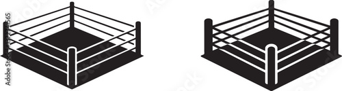 Boxing Ring Two Designs Vector Illustration