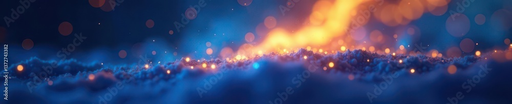Fototapeta premium Abstract blue and yellow light rays intersect , bright, optical