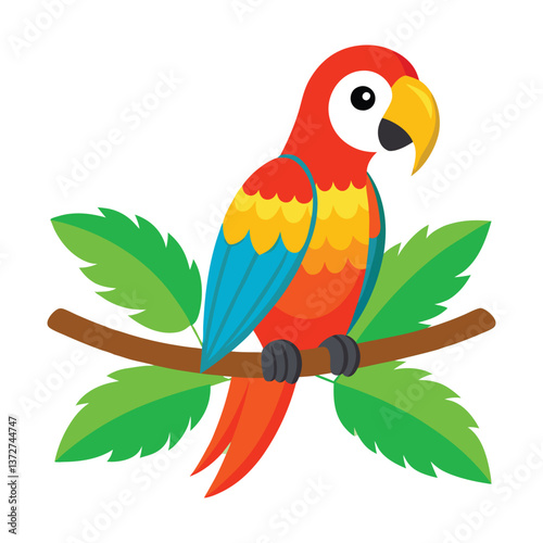 vector illustration of a parrot
