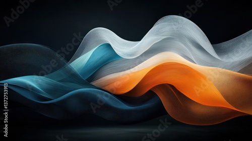 Abstract flowing waves in vibrant colors