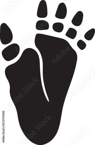 Illustration of a gorilla footprint