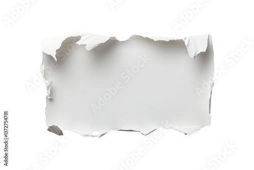 Zerrissener Papierstreifen mit realistischer Struktur PNG mit transparentem Hintergrund

