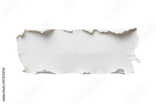 Zerrissener Papierstreifen mit realistischer Struktur PNG mit transparentem Hintergrund

