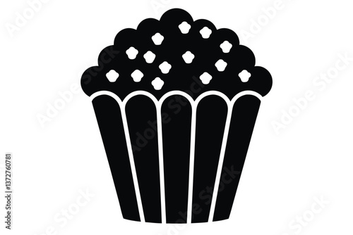 Popcorn Outline vector. Popcorn Icon Vector. Popcorn Icon clipart. popcorn vector logo design
