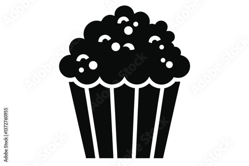Popcorn Outline vector. Popcorn Icon Vector. Popcorn Icon clipart. popcorn vector logo design