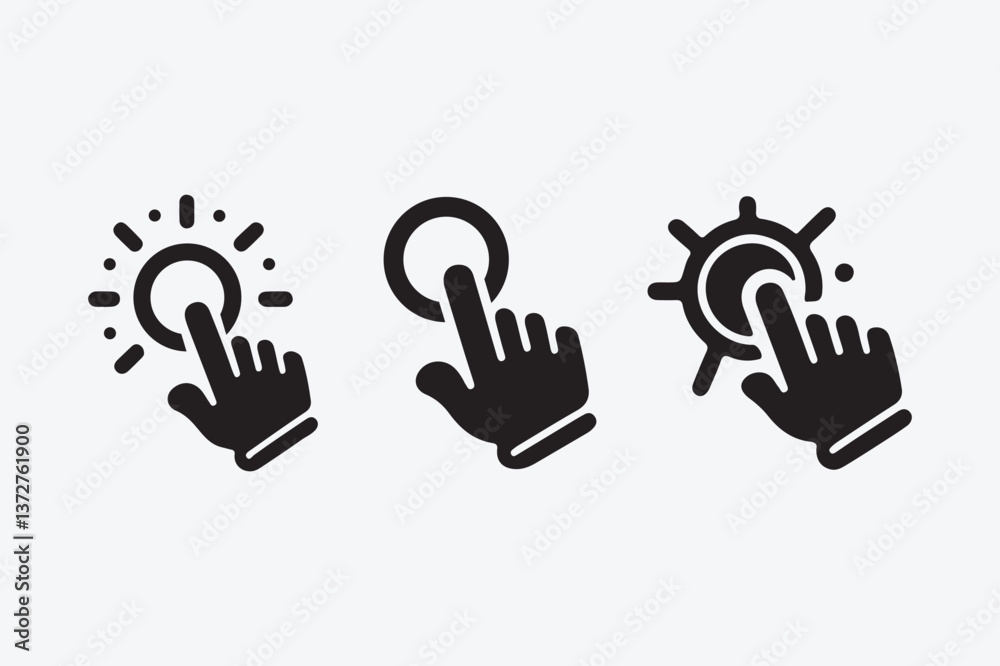 Fototapeta premium Vector Illustration of Hands with Icons and Symbols for Communication and Web Design