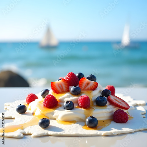 fruit cake with berries