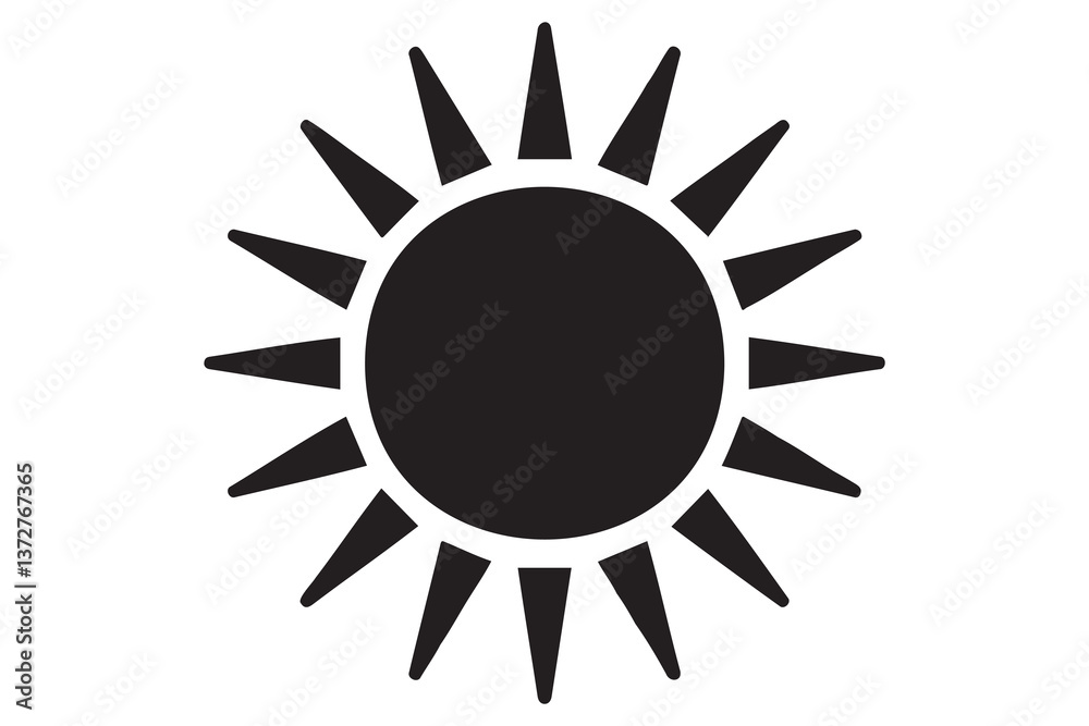 Simple Black and White Sun Icon
Simple Black and White Sun Icon