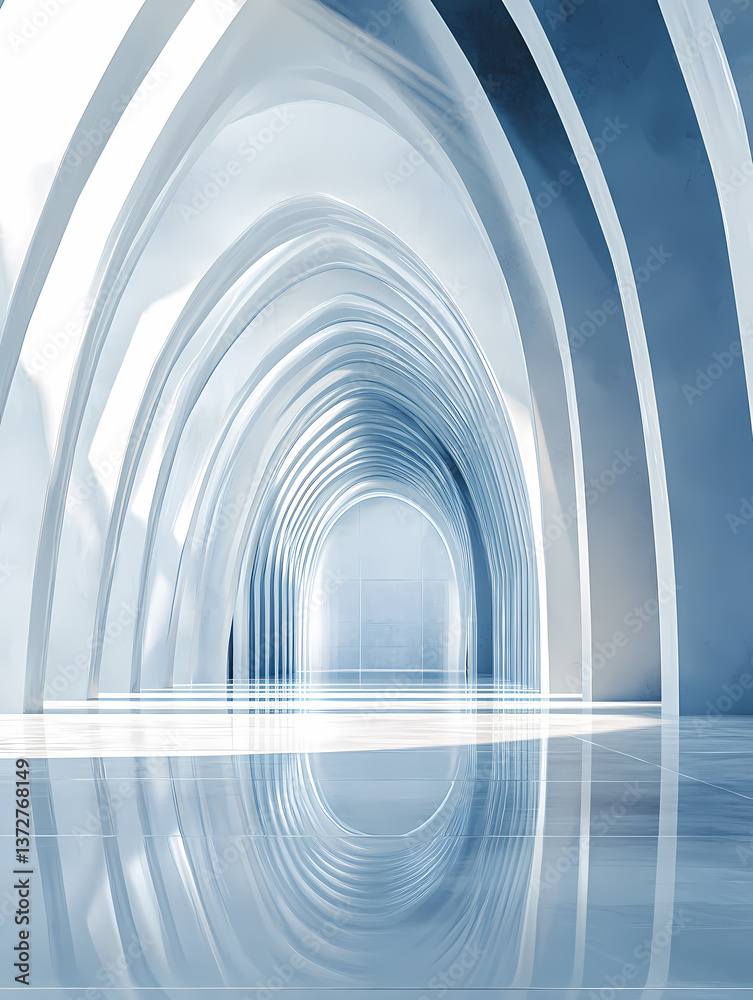 Fototapeta premium Modern Architectural Archway Corridor