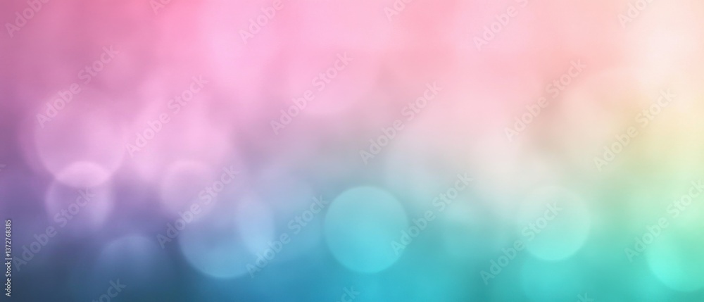 Ethereal Pastel Dreamscape Soft Gradient Background with Bokeh Lights for Gentle and Dreamy Visuals