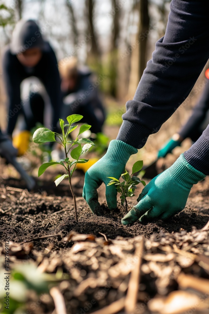 Tree-Planting Event with Volunteers
