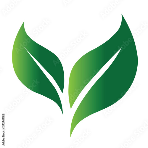 Green Leaf Icon Vector Illustration