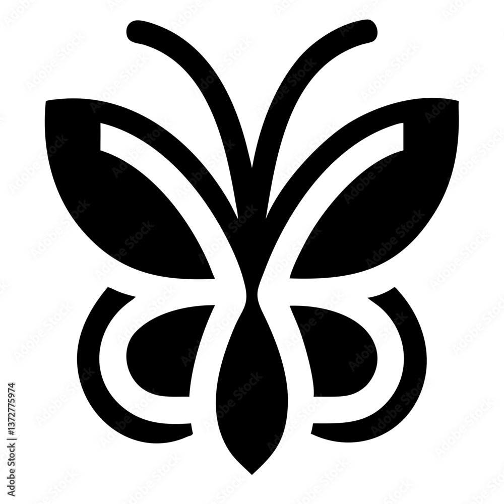 Obraz premium butterfly silhouettes isolated vector