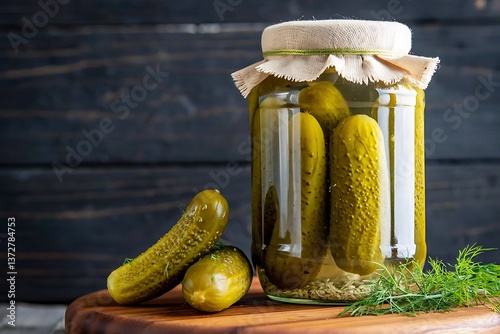 jar of pickled cucumbers