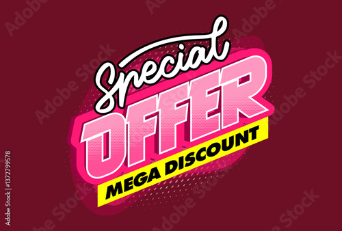 Special offer lettering vector illustration