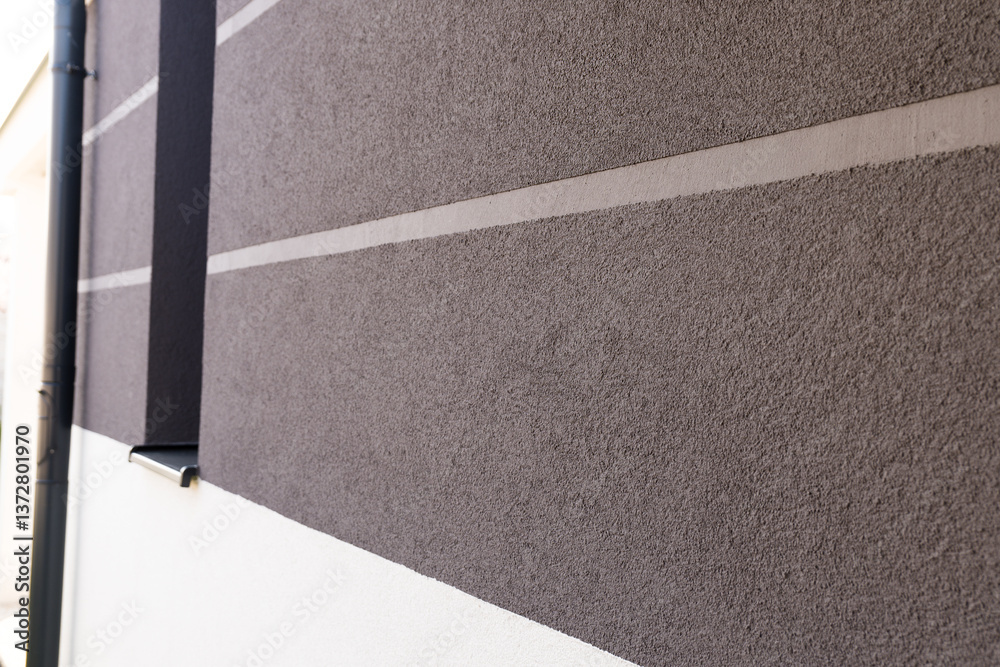 Fototapeta premium Exterior plaster on a new house