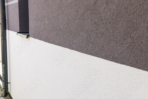 Exterior plaster on a new house