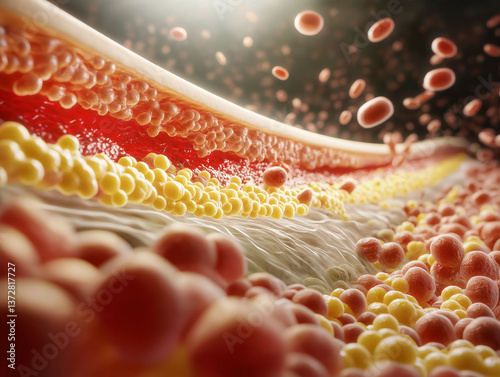 lactic acid muscle biochemistry. Cell biochemistry. Lactic acid accumulation in cell cytoplasm image for scientific studies.