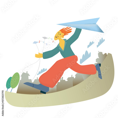 Boy With Papper Plane