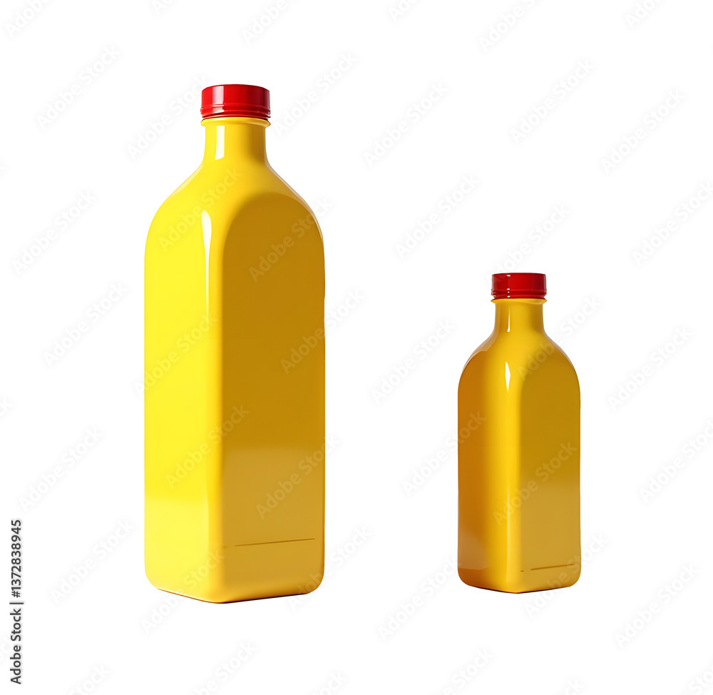 set of two Yellow cooking oil bottle with red cap isolated on whit Background
set of two Yellow cooking oil bottle with red cap isolated on whit Background