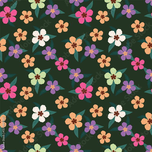 Wallpaper Mural seamless pattern hibiscus flower. Modern design for gift paper, fabric, wallpaper and others Torontodigital.ca