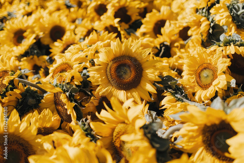 Sunflower close up pattern