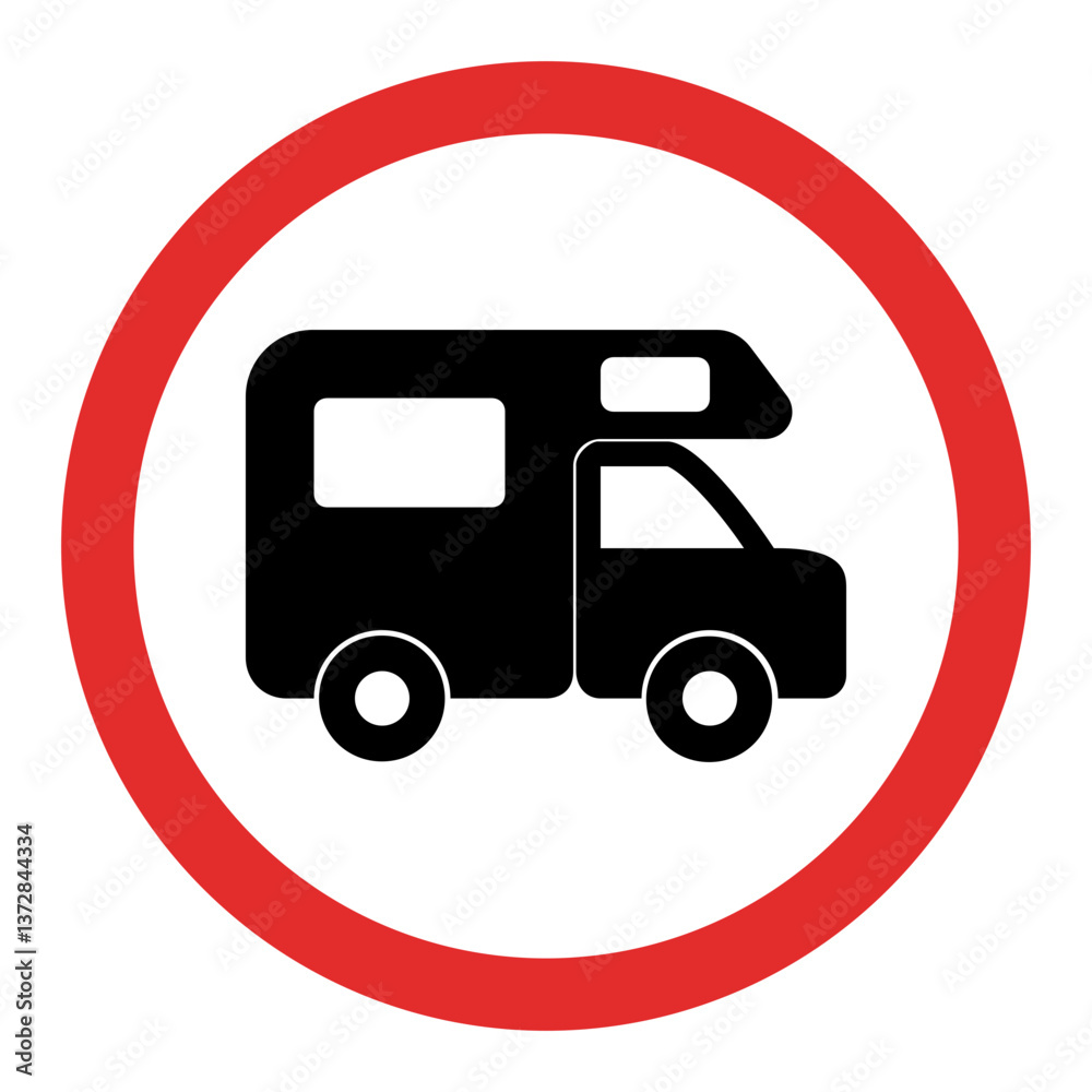 Fototapeta premium No Camper Van Sign