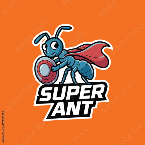 Super ant logo, super ant typography, ant wear super suit