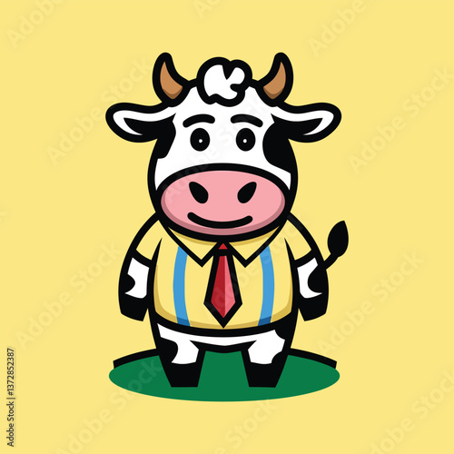 Cow character, cow mascot logo, cow logo