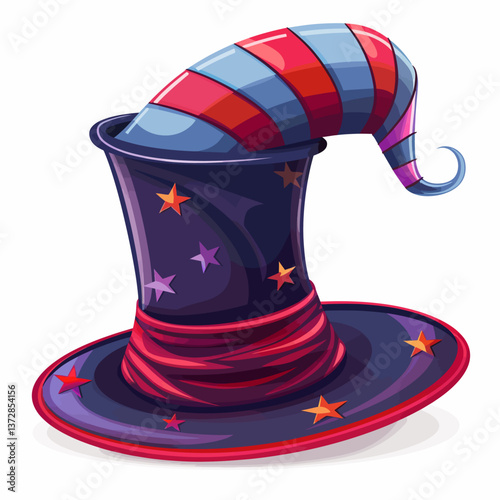 Magician hat isolated on white 