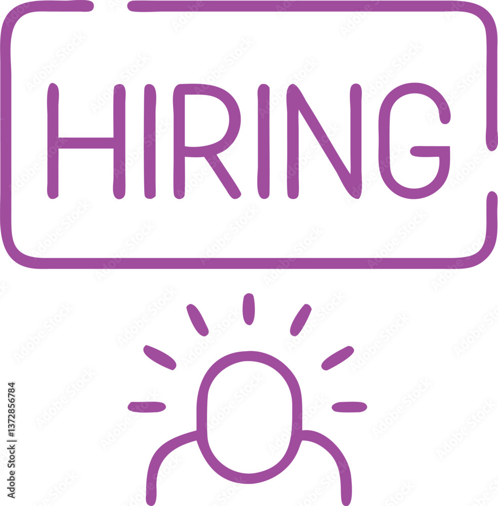 Eye-Catching Job Vacancy Icon with Eye-Catching Job Vacancy Icon with