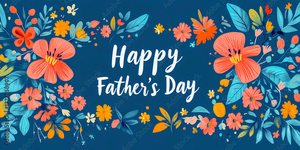Obraz premium Happy Father's Day Banner