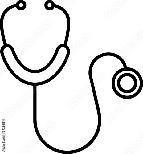 stethoscope on white background