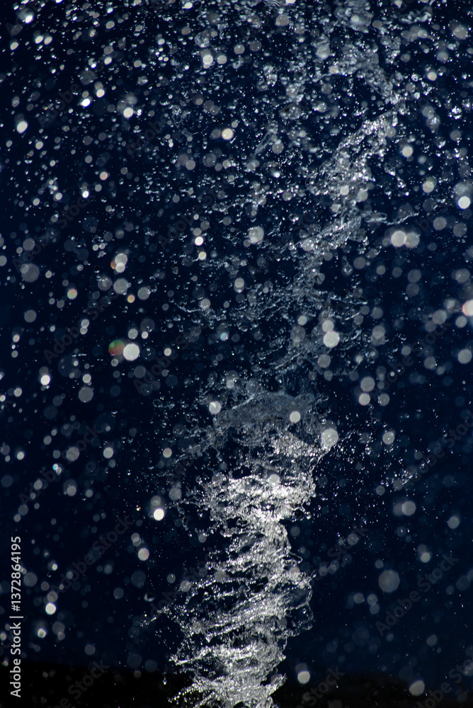Obraz premium Abstract photographs of a water fountain, water drops in the air