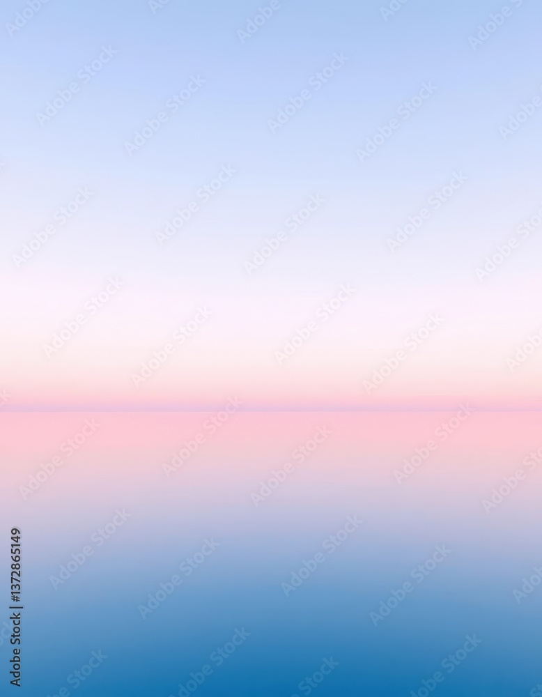 Serene pastel gradient from sky blue to blush pink, evoking tranquility, quiet, image Serene pastel gradient from sky blue to blush pink, evoking tranquility, quiet, image