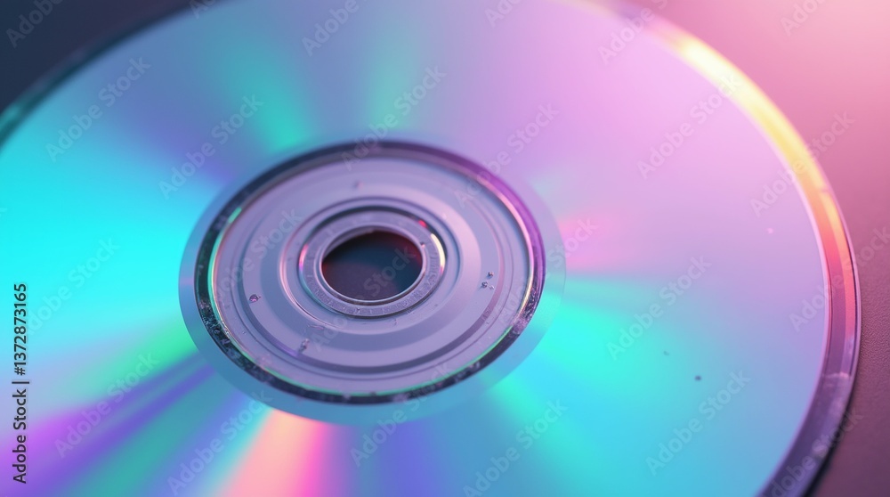 Vibrant colors and light refract across the disc s surface. Vibrant colors and light refract across the disc s surface.