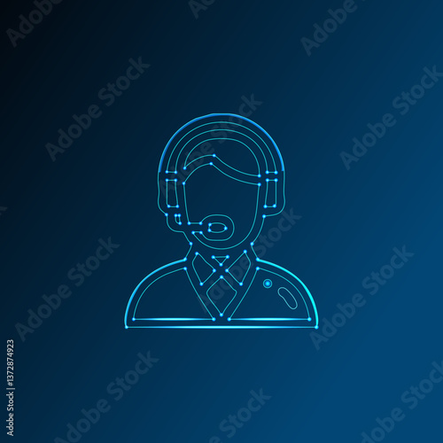 Free Download Low poly customer care icon vector design - GFXLoad