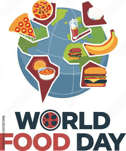 world food day art design with child