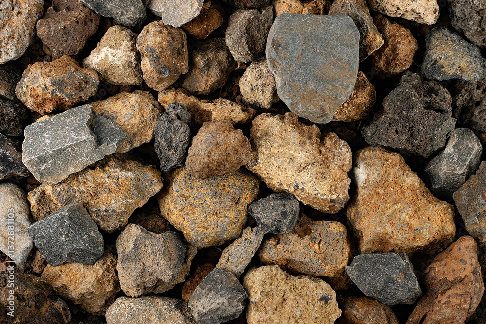 Close-up background texture of stones in different colors Close-up background texture of stones in different colors