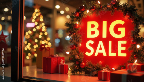 Festive holiday display featuring 