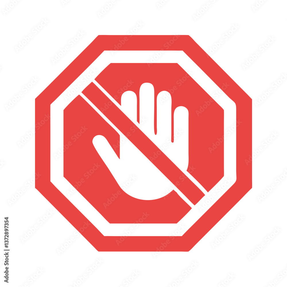 Red circle symbols indicate prohibited actions, warning of no parking, smoking, or entry Red circle symbols indicate prohibited actions, warning of no parking, smoking, or entry